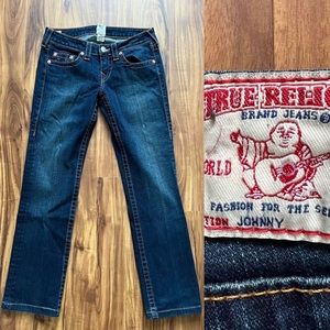 Vintage low rise straight leg jeans TRUE RELIGION world tour Johnny jeans sz 29
